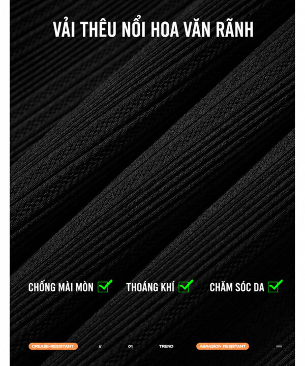 Đồ bộ ngắn tay short thun vải thêu nổi hoa văn rãnh phối ráp cá tính 2