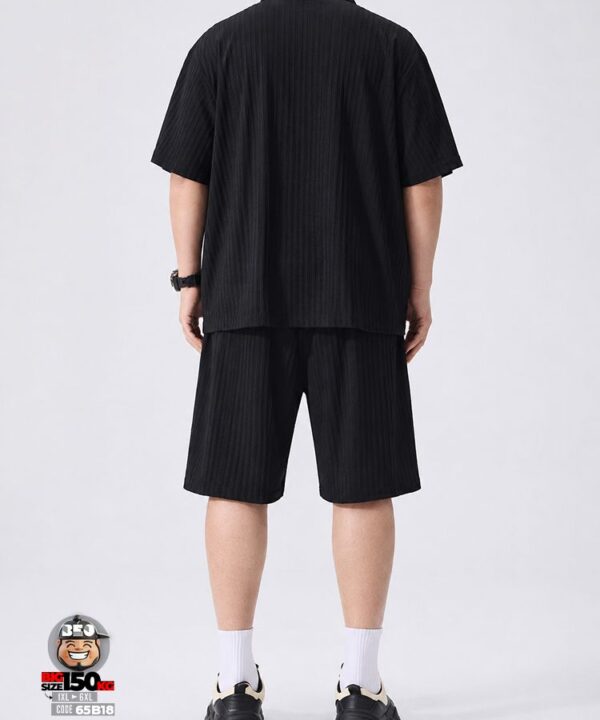 Home 48 Alternative view of Đồ bộ ngắn tay short thun vải jacquard gân nổi cổ kiểu