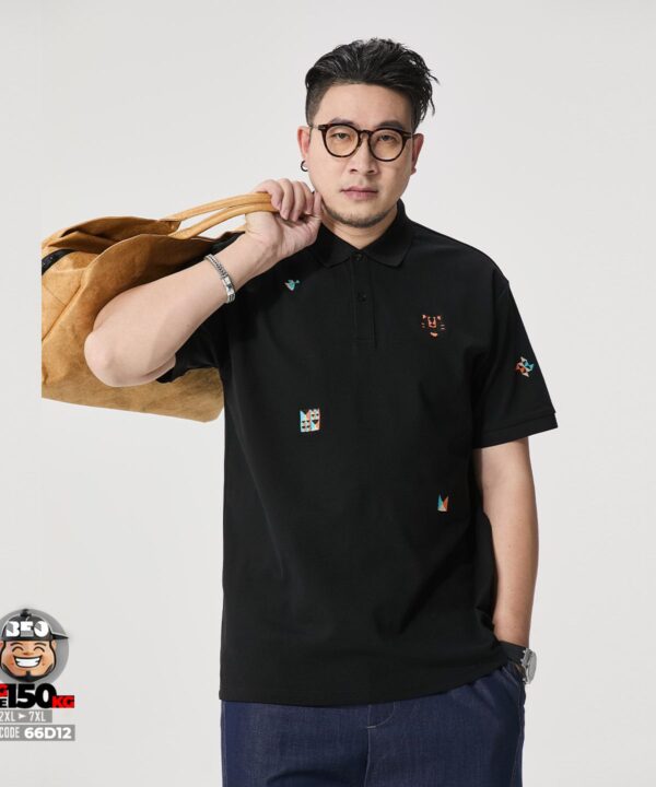 Home 36 Alternative view of Áo thun tay ngắn Polo vải cao cấp logo trừu tượng quanh áo