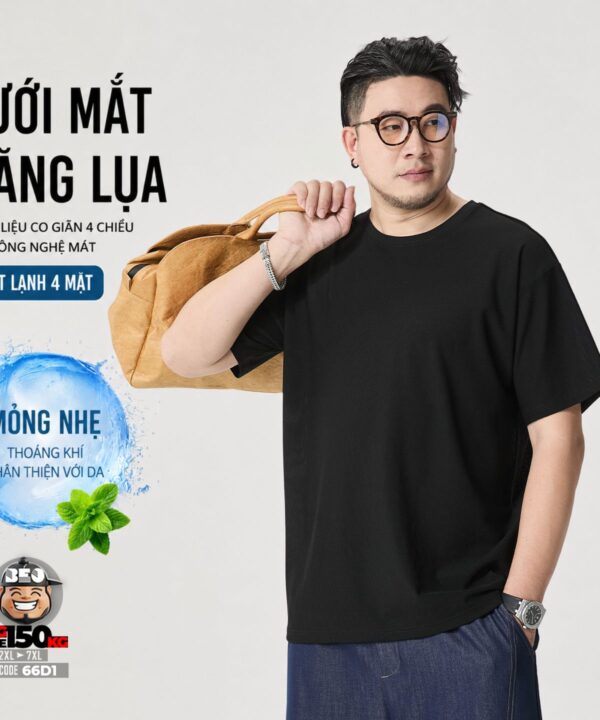 Áo thun tay ngắn mắt lưới vải băng sorona basic