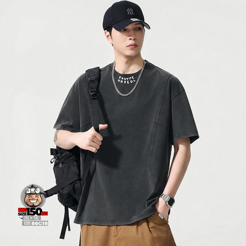 Áo thun tay ngắn SAVEGE chỉ nổi giả ráp tay Retro style 2 Áo thun tay ngắn SAVEGE chỉ nổi giả ráp tay Retro style - Ảnh 2