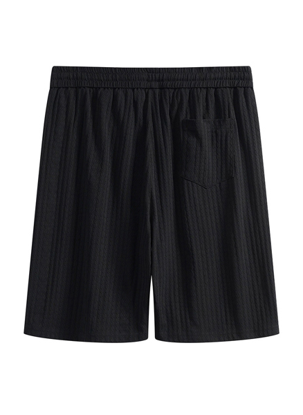 Alternative view of Quần short thun vải đũi thun vải jacquard gân nổi cá tính