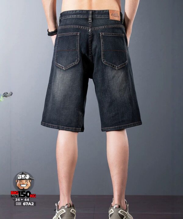 Quần short jean thun ghép nối co giãn retro sytle cá tính 4