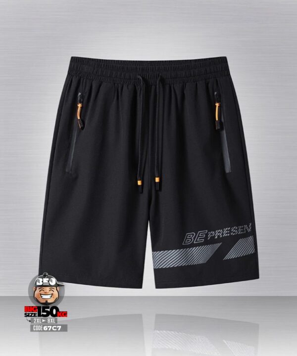 Alternative view of Quần short thun dù túi dây kéo logo Be presen street wear style