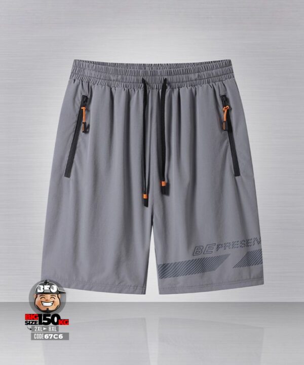 Quần short thun dù túi dây kéo logo Be presen street wear style