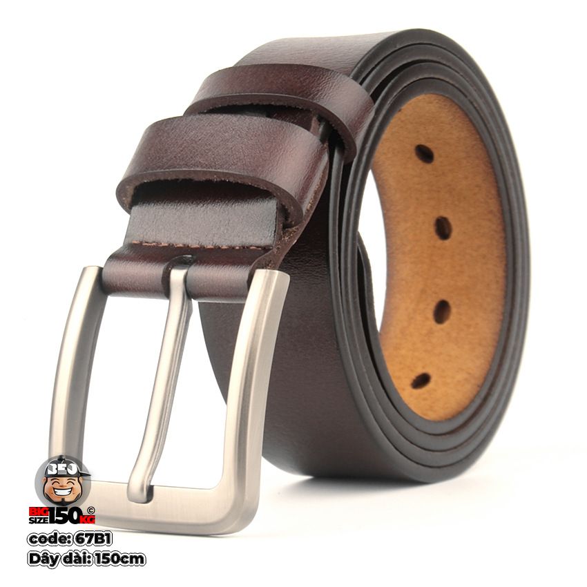 Dây nịt da bò retro basic dài 150cm 2 Dây nịt da bò retro basic dài 150cm - Ảnh 2