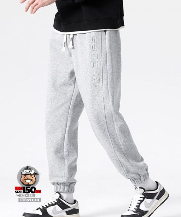 Quần dài jogger ống túm khắc chữ nổi sanchan streetwear style 4