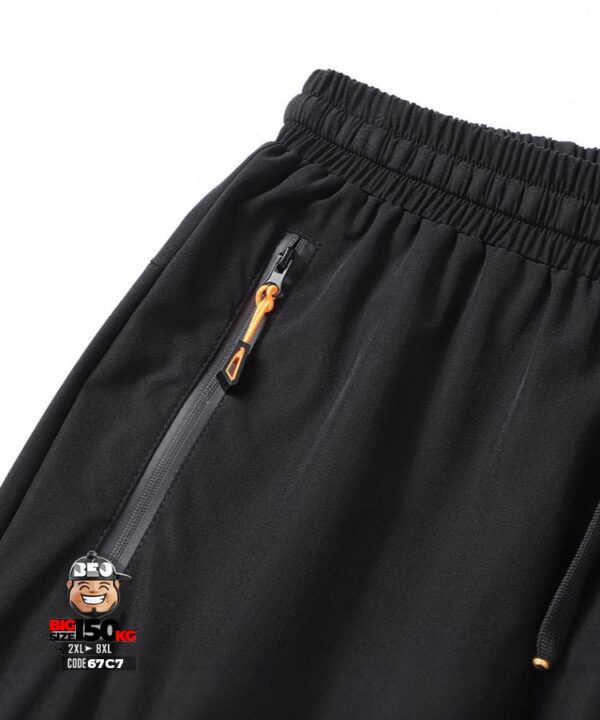 Quần short thun dù túi dây kéo logo Be presen street wear style 3