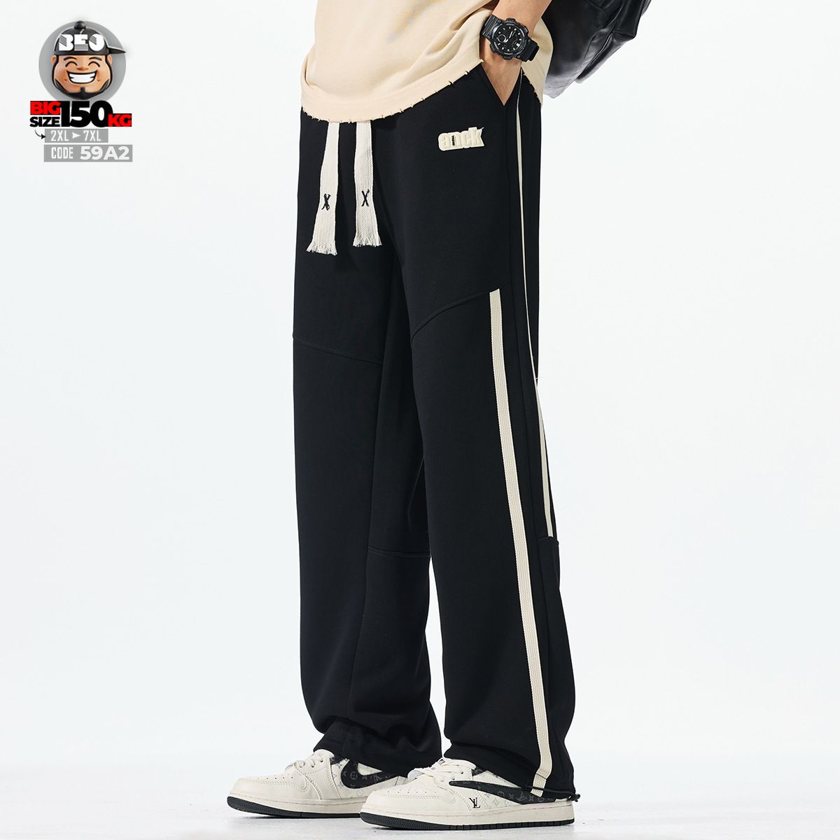 Quần dài jogger ống đa năng sọc đứt bên hông cá tính 2 Quần dài jogger ống đa năng sọc đứt bên hông cá tính - Ảnh 2