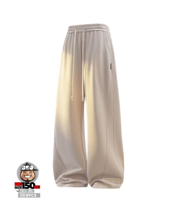 Quần dài Jogger thun ống suông form rộng kẻ sọc xiêng basic 5 Quần dài Jogger thun ống suông form rộng kẻ sọc xiêng basic 2