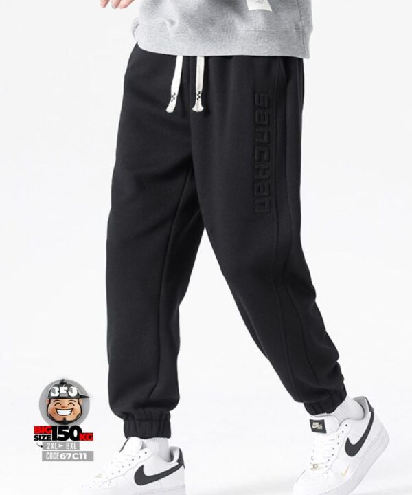 Quần dài jogger ống túm khắc chữ nổi sanchan streetwear style 2