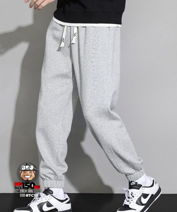 Quần dài jogger ống túm khắc chữ nổi sanchan streetwear style