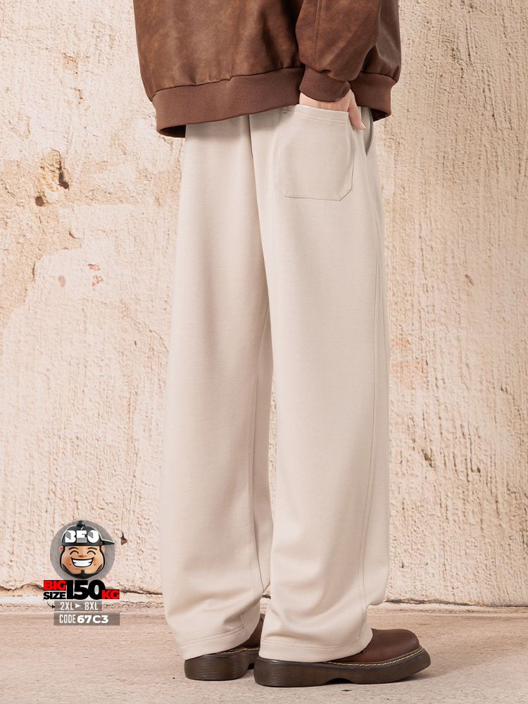 Quần dài Jogger thun ống suông form rộng kẻ sọc xiêng basic 2 Quần dài Jogger thun ống suông form rộng kẻ sọc xiêng basic - Ảnh 2