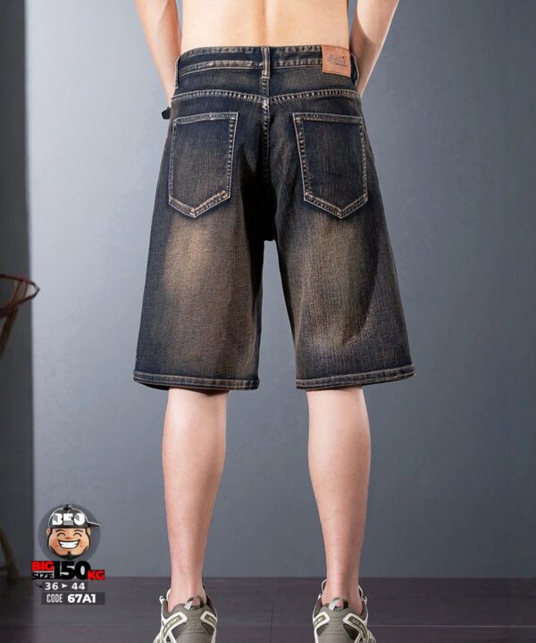 Quần short jean thun wax đồng chỉ nổi cắt xéo cá tính 9 Quần short jean thun wax đồng chỉ nổi cắt xéo cá tính 4