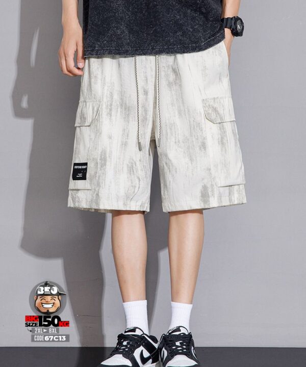 Alternative view of Quần short thun dù giãn nhẹ túi hợp họa tiết rừng streetwear style