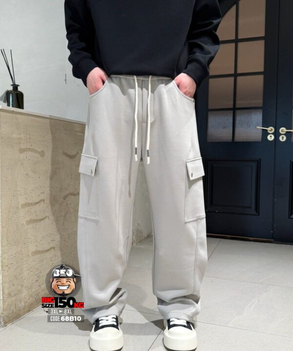 Quần dài jogger thun chỉ nổi túi hộp ngang gối ống rộng vibe band 9 Quần dài jogger thun chỉ nổi túi hộp ngang gối ống rộng vibe band - Ảnh 5