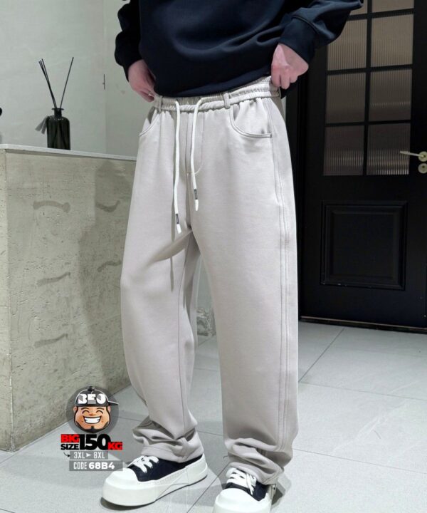 Quần dài jogger thun chỉ đôi bên hông ống rộng streetwear 9 Quần dài jogger thun chỉ đôi bên hông ống rộng streetwear - Ảnh 5