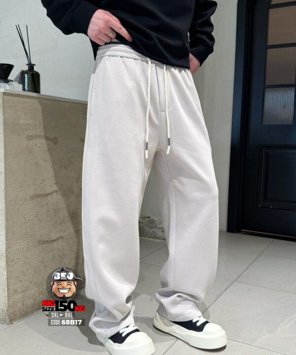 Quần dài jogger thun ông suông chỉ nổi wash tech tibe band