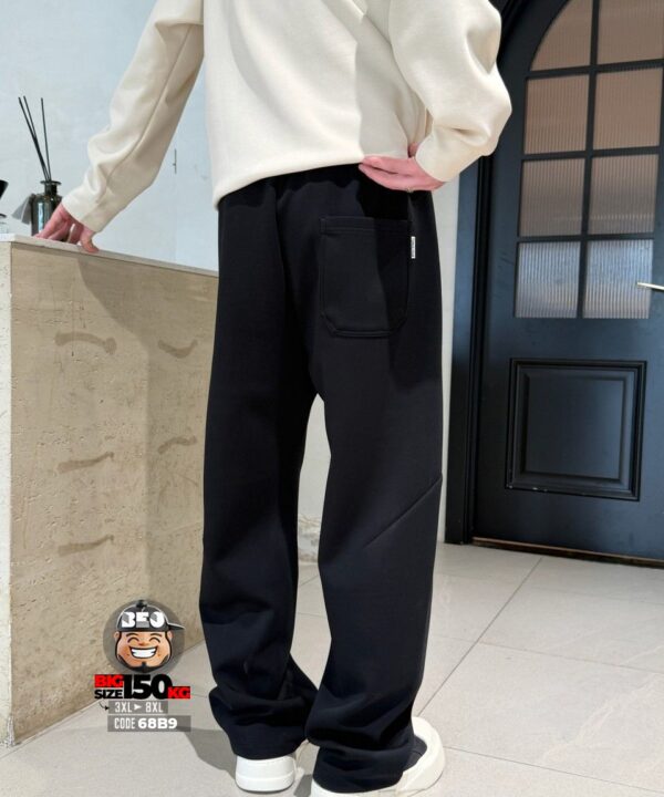 Quần dài jogger thun chỉ mãng ghép ống rộng xéo gối tibe band style 8 Quần dài jogger thun chỉ mãng ghép ống rộng xéo gối tibe band style - Ảnh 4