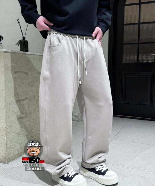 Quần dài jogger thun chỉ đôi bên hông ống rộng streetwear