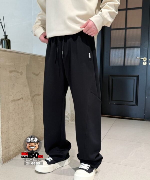 Quần dài jogger thun chỉ mãng ghép ống rộng xéo gối tibe band style 9 Quần dài jogger thun chỉ mãng ghép ống rộng xéo gối tibe band style - Ảnh 5
