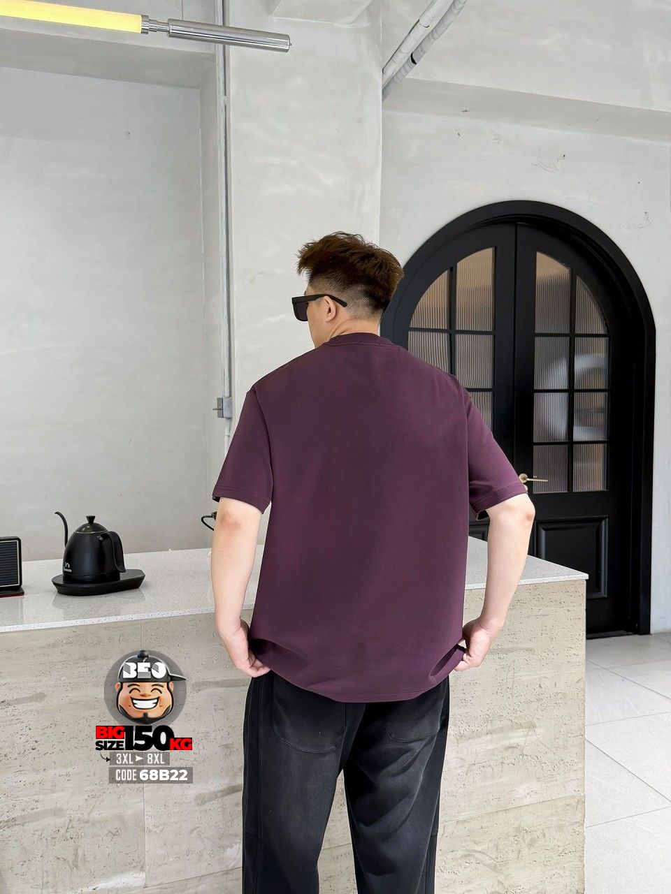 Áo thun tay ngắn form autumn logo kim loại Moone Nuckes 4 Áo thun tay ngắn form autumn logo kim loại Moone Nuckes - Ảnh 4