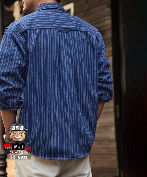 Áo sơ mi khoác denim forest viber phối túi retro style - Ảnh 3