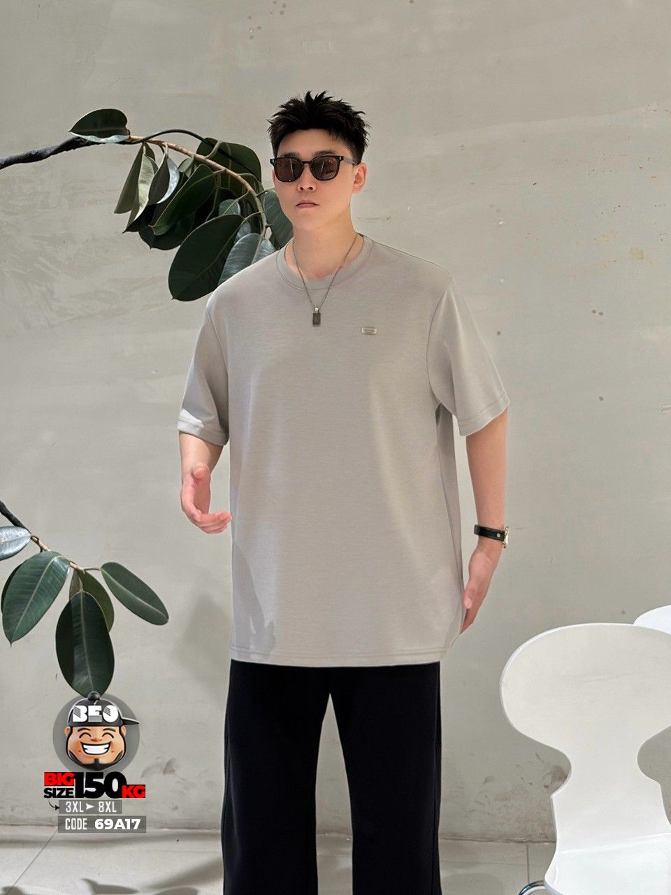 Áo thun tay ngắn form autumn basic logo vuông trước ngực cá tính 2 Áo thun tay ngắn form autumn basic logo vuông trước ngực cá tính - Ảnh 2