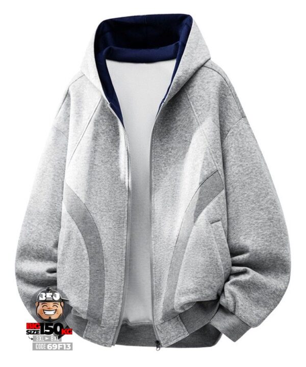 Áo khoác cotton phối nón cách điệu 2 line túi style trẻ trung