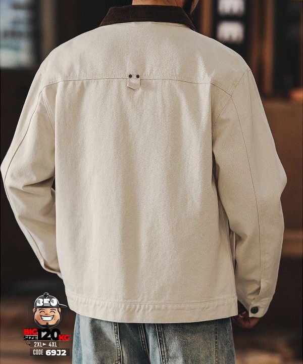Alternative view of Áo khoác denim jean phối túi retro form style