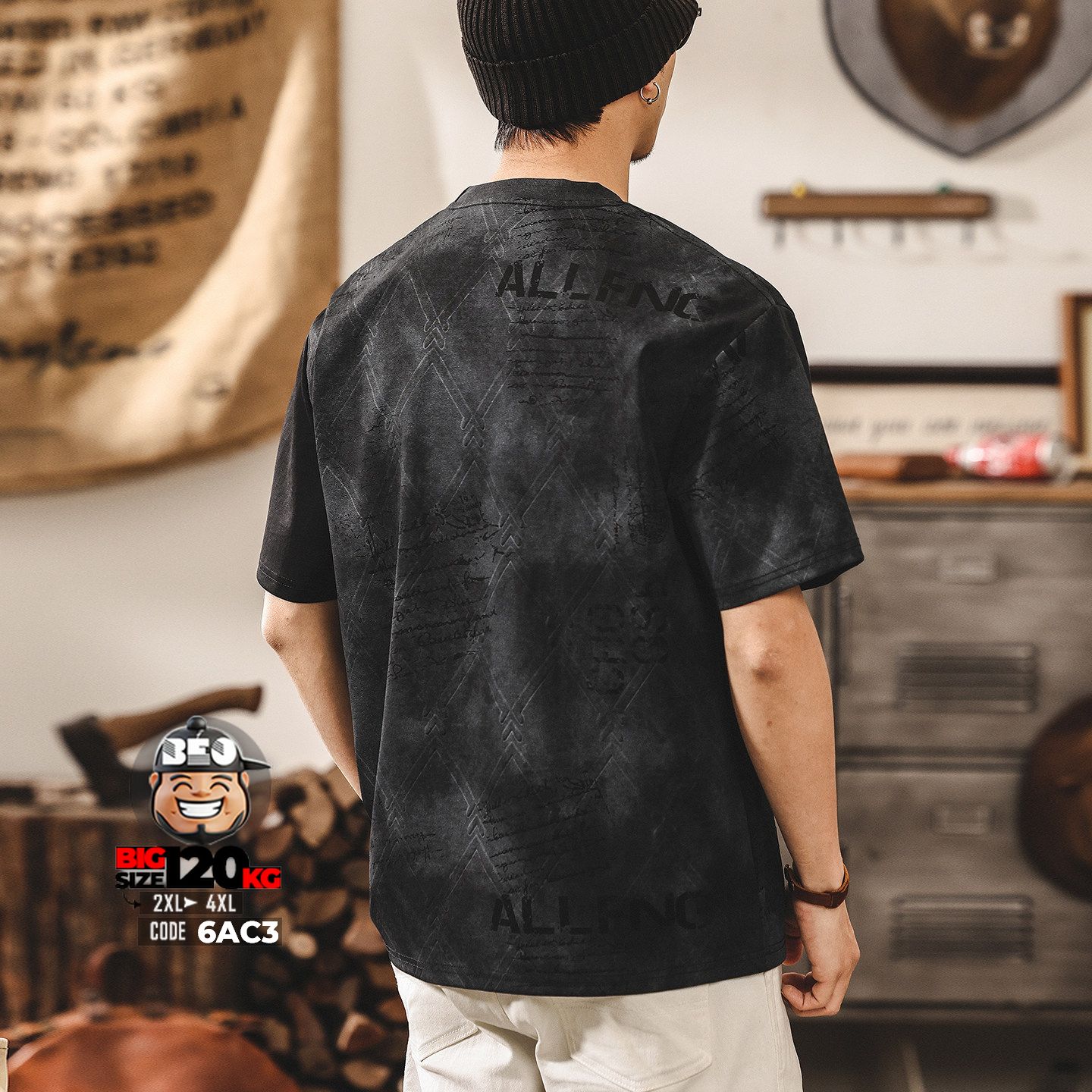 Áo thun tay ngắn texture fabric vải ráp AllfnG phối túi 4 Áo thun tay ngắn texture fabric vải ráp AllfnG phối túi - Ảnh 4